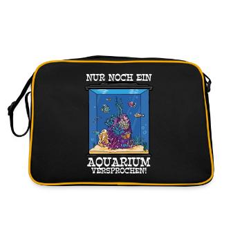 Aquarianer - Retro Tasche - Schwarz/Gold - Hinten