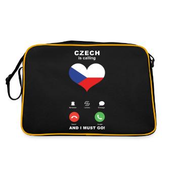 La République tchèque appelle Czech Heart Souvenir - Sac Retro - noir/or - Dos