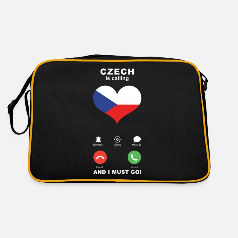 Czech Republic is calling Czech Heart Souvenir Retro Bag