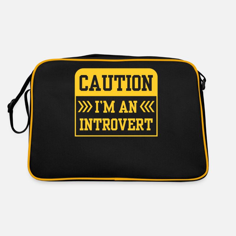 Attention Je suis un introverti timide Sac Retro