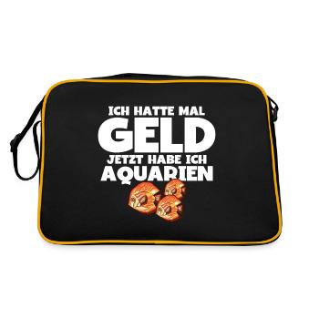 Aquarianer - Retro Tasche - Schwarz/Gold - Hinten