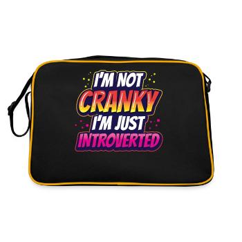 Je ne suis pas grincheux, je suis juste un introverti - Sac Retro - noir/or - Dos