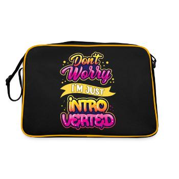Ne vous inquiétez pas, je suis juste introverti timide - Sac Retro - noir/or - Dos