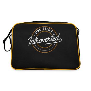 Je ne suis qu’un introverti introverti - Sac Retro - noir/or - Dos