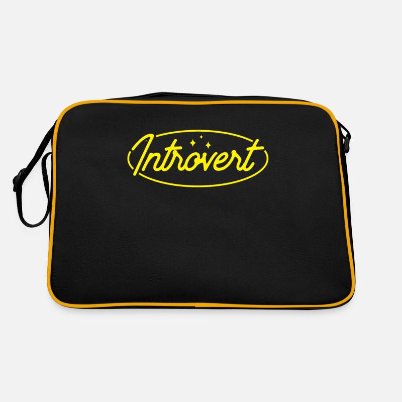 Introvertiert Introvertierter Schüchtern Sarkasmus Retro Tasche