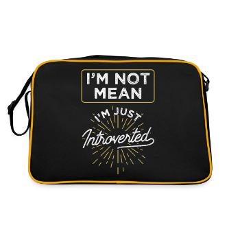 Je ne suis pas méchant, je suis juste un introverti - Sac Retro - noir/or - Dos