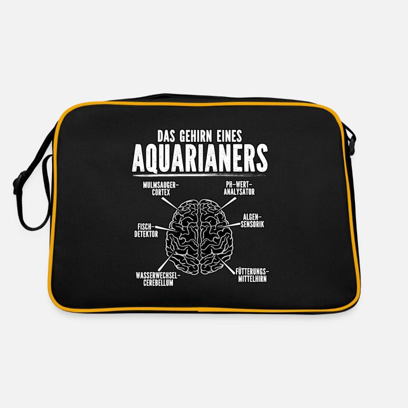 Aquarianer - Retro Tasche - Schwarz/Gold