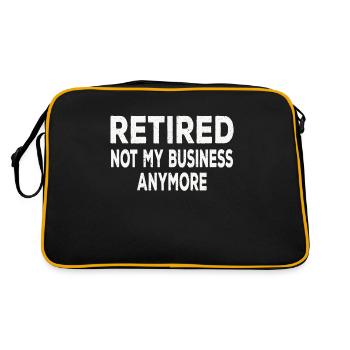 Retired not my bussines anymore - Retro Tasche - Schwarz/Gold - Hinten