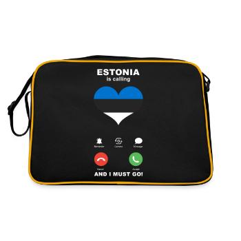 Estonia is calling Estonia Heart Souvenir - Retro Bag - black/gold - Back