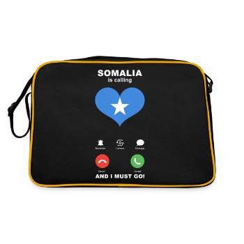 La Somalie appelle Somalia Heart Souvenir - Sac Retro - noir/or - Dos