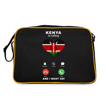 Kenya is calling Kenya Heart Souvenir - Retro Bag - black/gold - Back