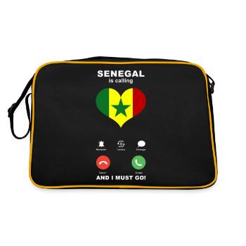 Le Sénégal appelle Sénégal Heart Souvenir - Sac Retro - noir/or - Dos