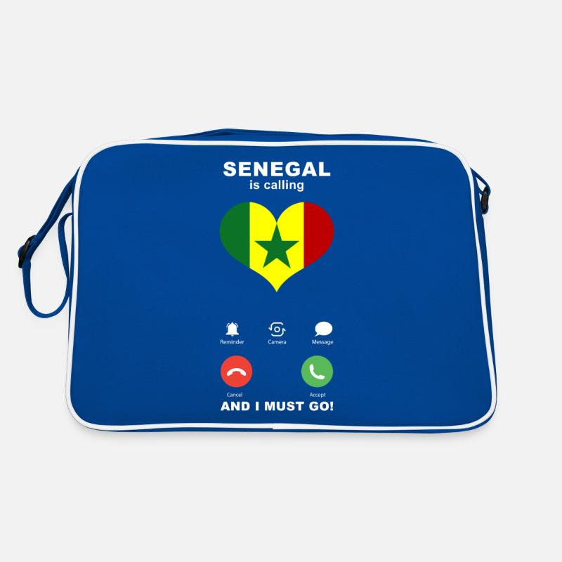 Senegal is calling Senegal Herz Souvenir Retro Tasche