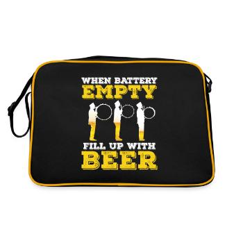 Batterie vide à remplir avec de la bière Drumline - Sac Retro - noir/or - Dos