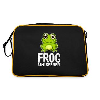 Grenouille Chuchoteur Animaux Amoureux des animaux Grenouilles - Sac Retro - noir/or - Dos