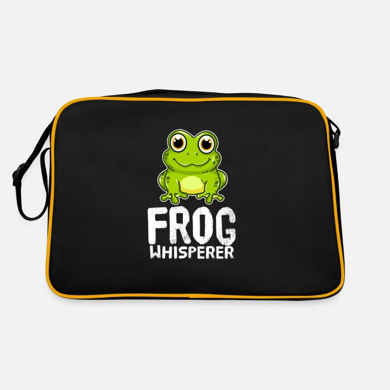 Funny Frog Lover Frog Whisperer - Retro Bag - black/gold