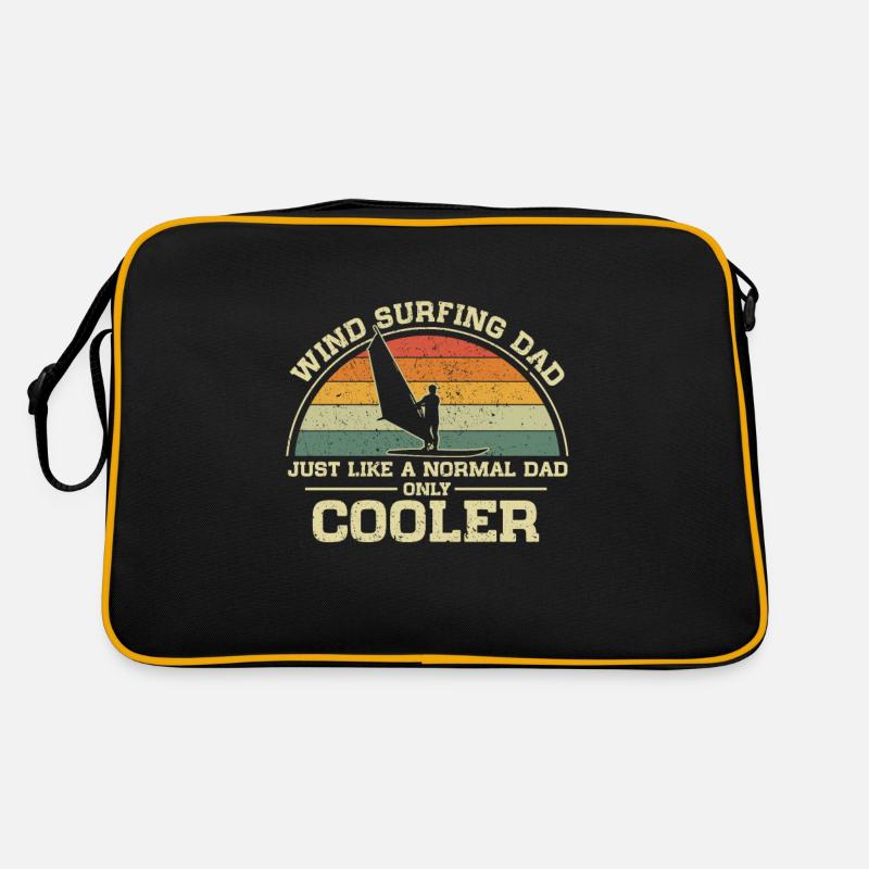 Windsurfen Dad Normaler Vater Nur Cooler Papa Retro Tasche
