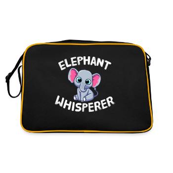 Funny Elephant Lover Elephant Whisperer - Retro Bag - black/gold - Back