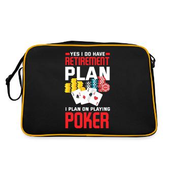 Poker Player Poker Player Poker Gift Pension - Retro Bag - black/gold - Back