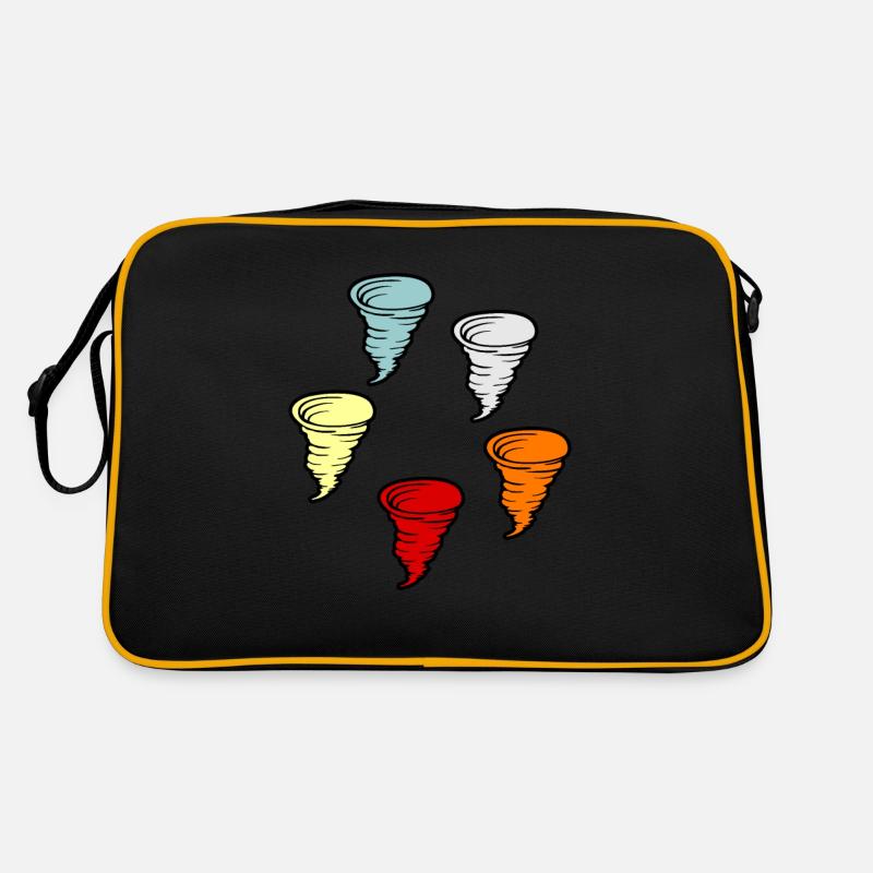 Tornado - Retro Tasche - Schwarz/Gold