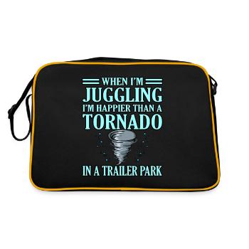Tornado - Retro Bag - black/gold - Back