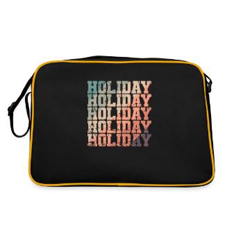Vacances Vacances Vacances Loisirs - Sac Retro - noir/or - Dos