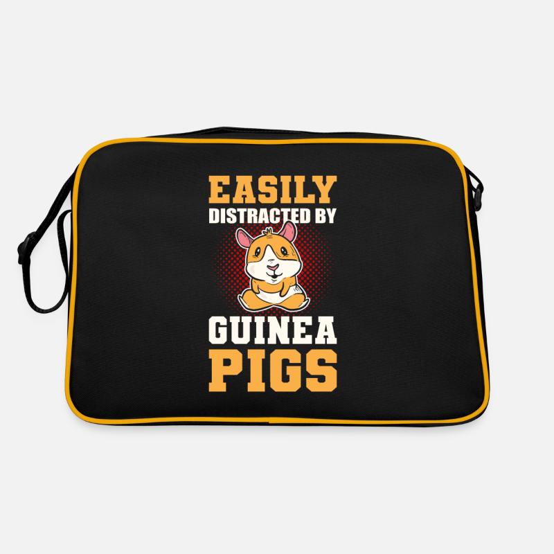 Easily Distracted By Guinea Pigs Guinea Pig Retro Tasche