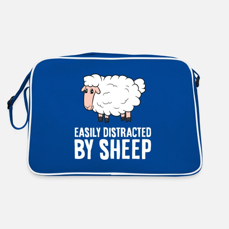Leicht ablenkbar durch Schafe Retro Tasche