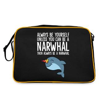 Soyez toujours vous-même à moins que vous ne puissiez avoir un narval - Sac Retro - noir/or - Dos