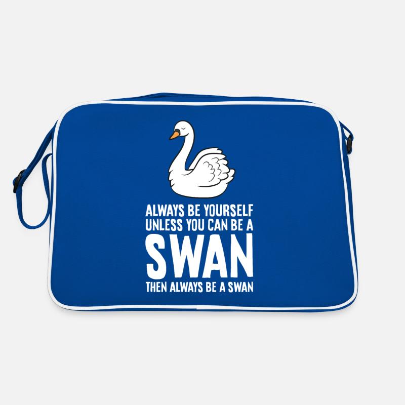 Sei immer du selbst, außer du kannst ein Schwan Retro Tasche