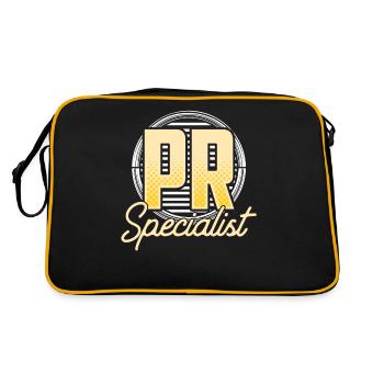 PR Specialist Job Public Relations Profession - Retro Bag - black/gold - Back