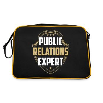 Public Relations Expert Job PR Profession - Retro Bag - black/gold - Back
