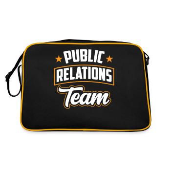 Team Öffentlichkeitsarbeit Public Relations Job PR - Retro Bag - black/gold - Back
