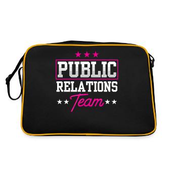 Team Öffentlichkeitsarbeit Job PR Public Relations - Retro Bag - black/gold - Back