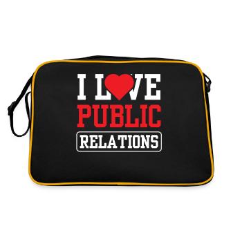 I love Public Relations Job Profession PR - Retro Bag - black/gold - Back