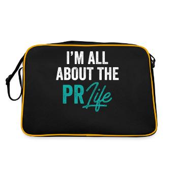 For me, it's about pr life Public Relations profession - Retro Bag - black/gold - Back