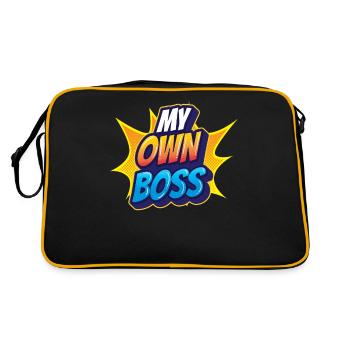 My Own Boss Self-Employed Freelancer - Retro Bag - black/gold - Back