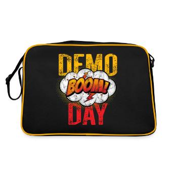 Boom Demo Day Team Mitglied in Farbe - Retro Tasche - Schwarz/Gold - Hinten