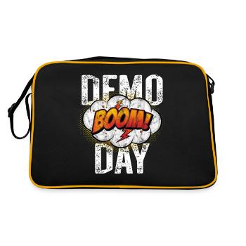Boom Demo Day für die Baustelle - Retro Tasche - Schwarz/Gold - Hinten