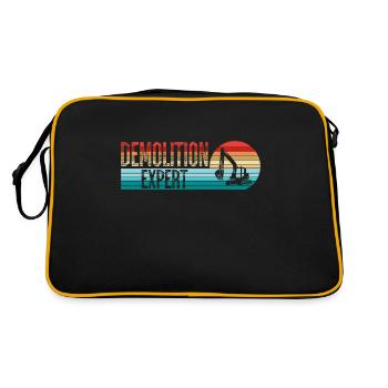 Retro 90s Abbruch Experten für den Demo Day - Retro Tasche - Schwarz/Gold - Hinten