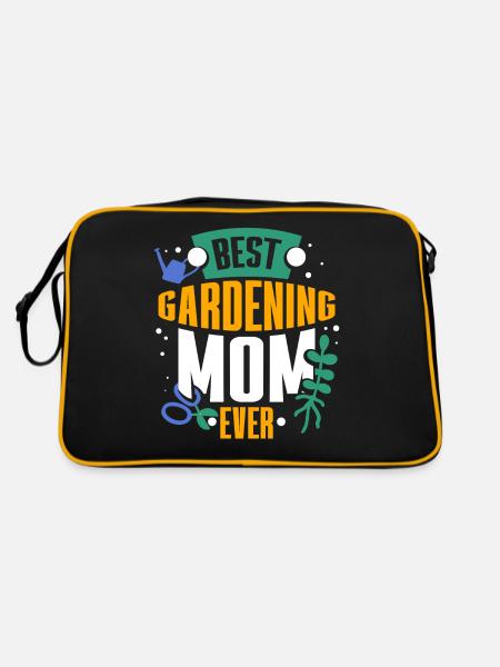 Meilleur Jardinage Mère Jardinier Jardinier Maman - Sac Retro - noir/or - Dos