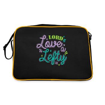 Lord Love a Lefty Gaucher Écrire - Sac Retro - noir/or - Dos