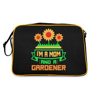 Je suis une mère et une jardinière jardinière - Sac Retro - noir/or - Dos