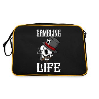 Joueur de poker Casino Gambling Life - Sac Retro - noir/or - Dos