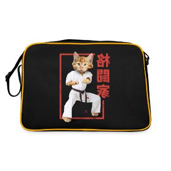 Martial Arts Martial Arts Karate Judo Cat - Retro Bag - black/gold - Back