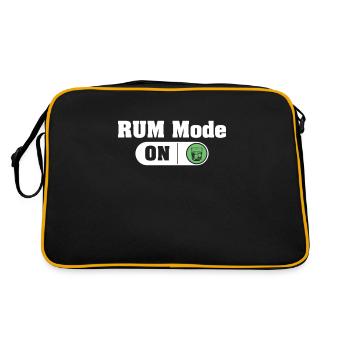 Lustiges Rum-Party-Trinken für einen - Retro Tasche - Schwarz/Gold - Hinten