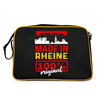 Made In Rheine 100% Original - Retro Tasche - Schwarz/Gold - Hinten