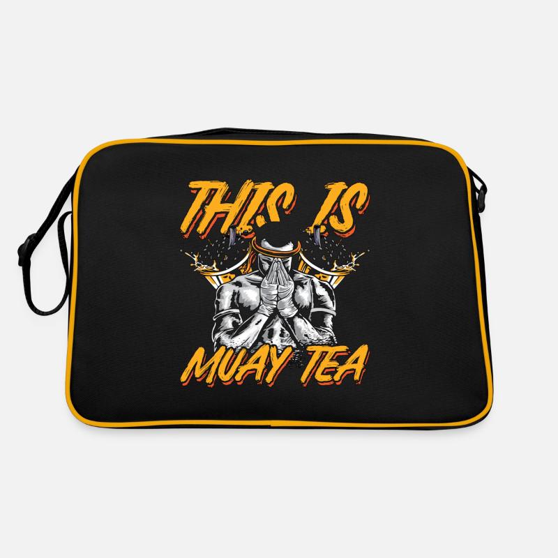 Muay Thai This Is Muay Tea Fighter Thai Boxing Retro Tasche