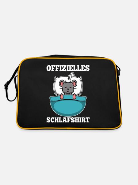 Offizielles schlafshirt Maus - Retro Tasche - Schwarz/Gold - Hinten