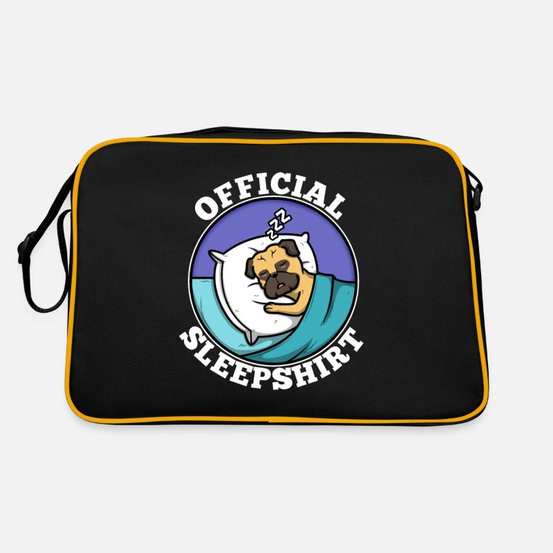 Official sleepshirt Mops Retro Tasche